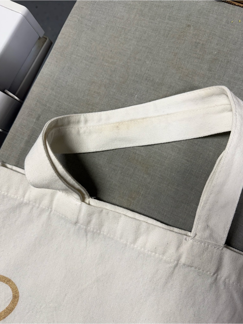 Canvas Bridal Tote Bag "Best day ever" Gold Print - Getting Ready / Day of Bag - Picture 5 of 8